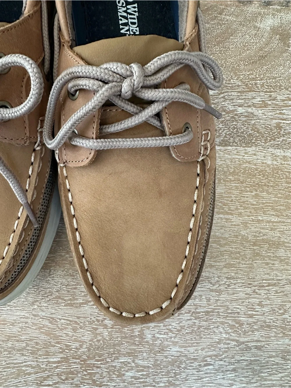 Bass Pro Shops Men’s Brown Tan Leather Boat Shoes